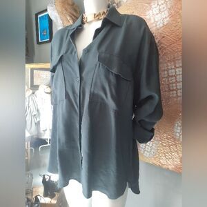 Nwot Zara Modal Blend Button Down Shirt